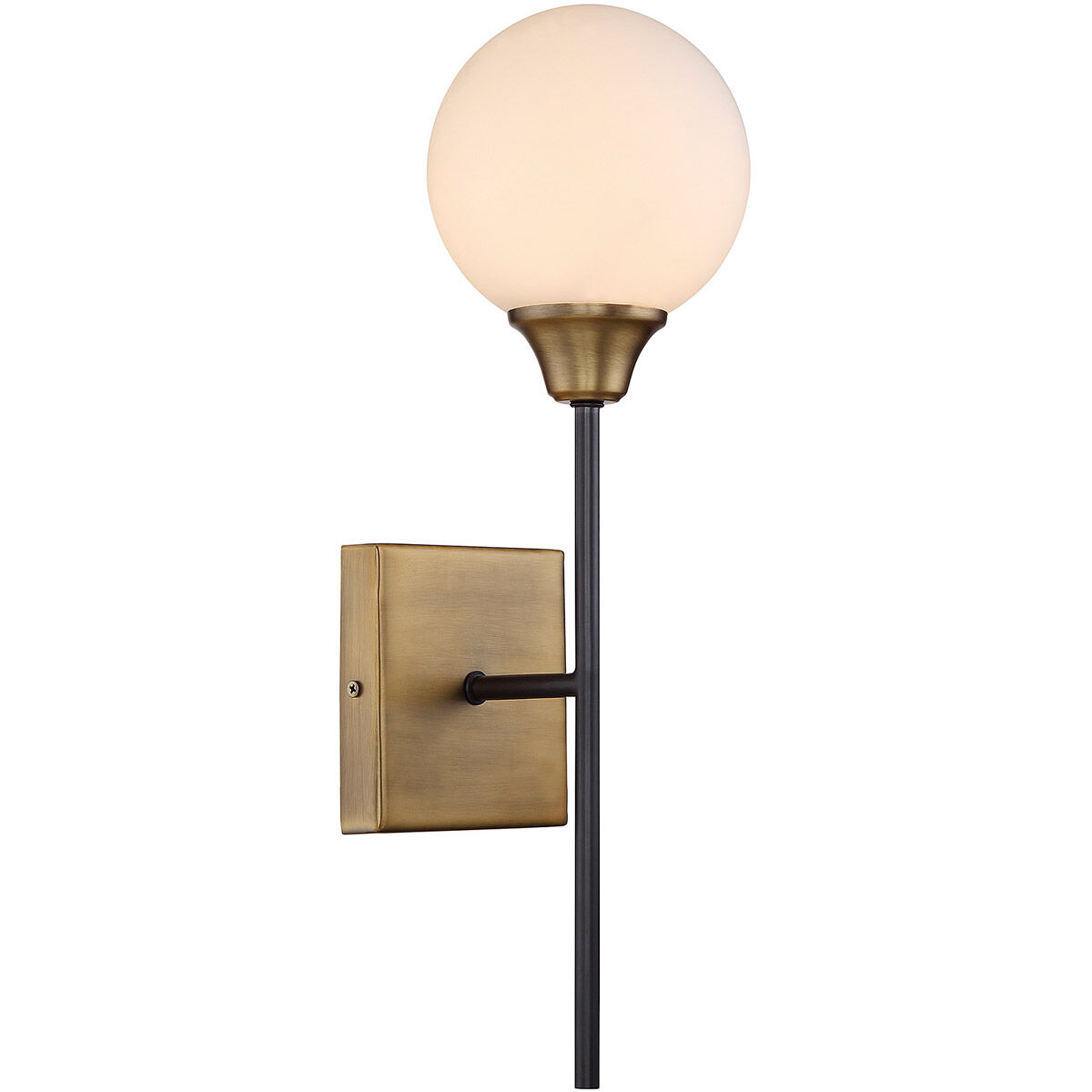 Mid-Century Modern 1 Light 5.75 inch Oiled Rubbed Bronze with Natural Brass Wall Sconce Wall Light