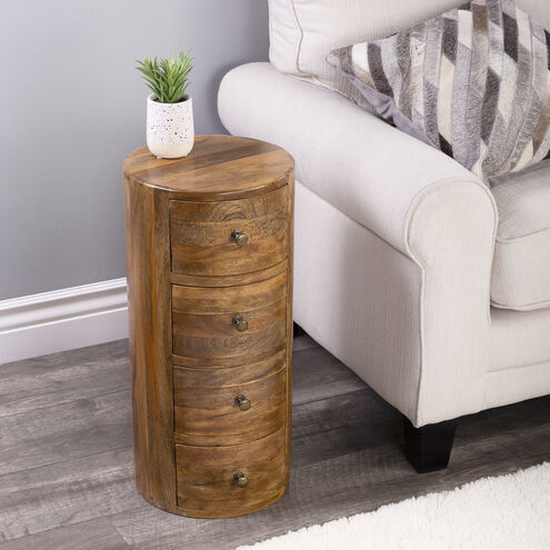 Liam Light Brown Wood End or Side Table