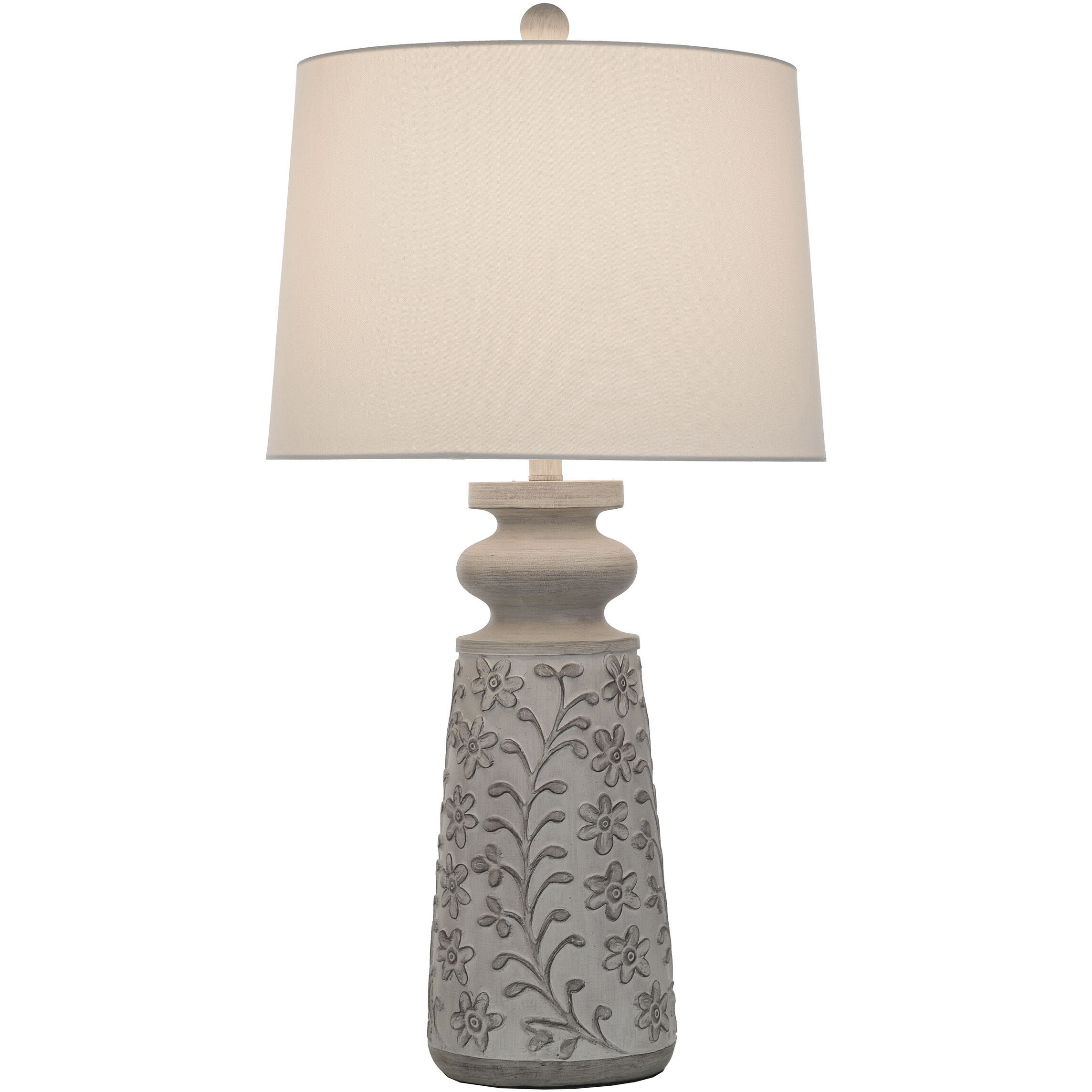 Isaac 32 inch 100.00 watt Greyson and Rubbed White Table Lamp Portable Light