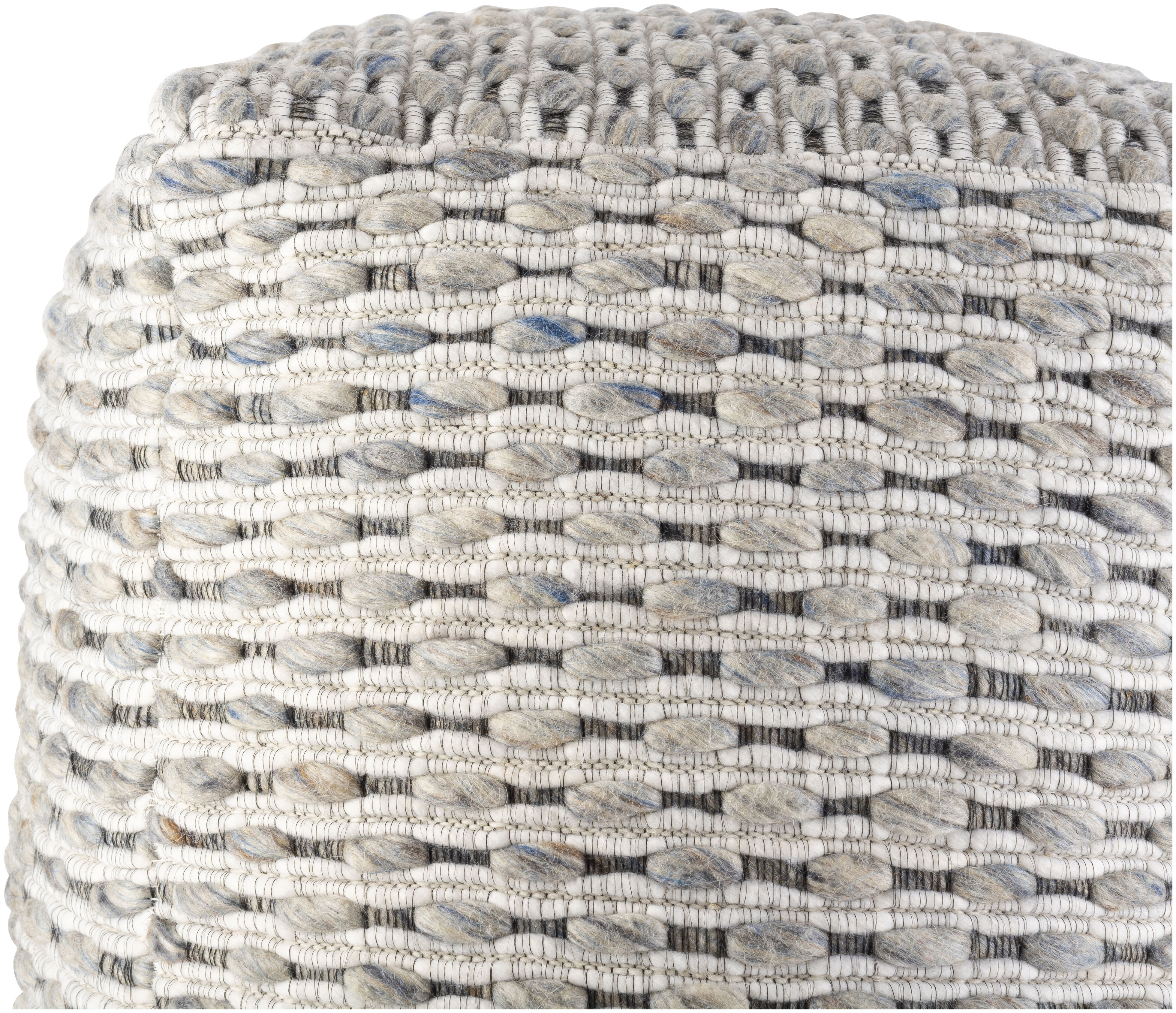 Lanier 18 inch Gray Pouf, Cube