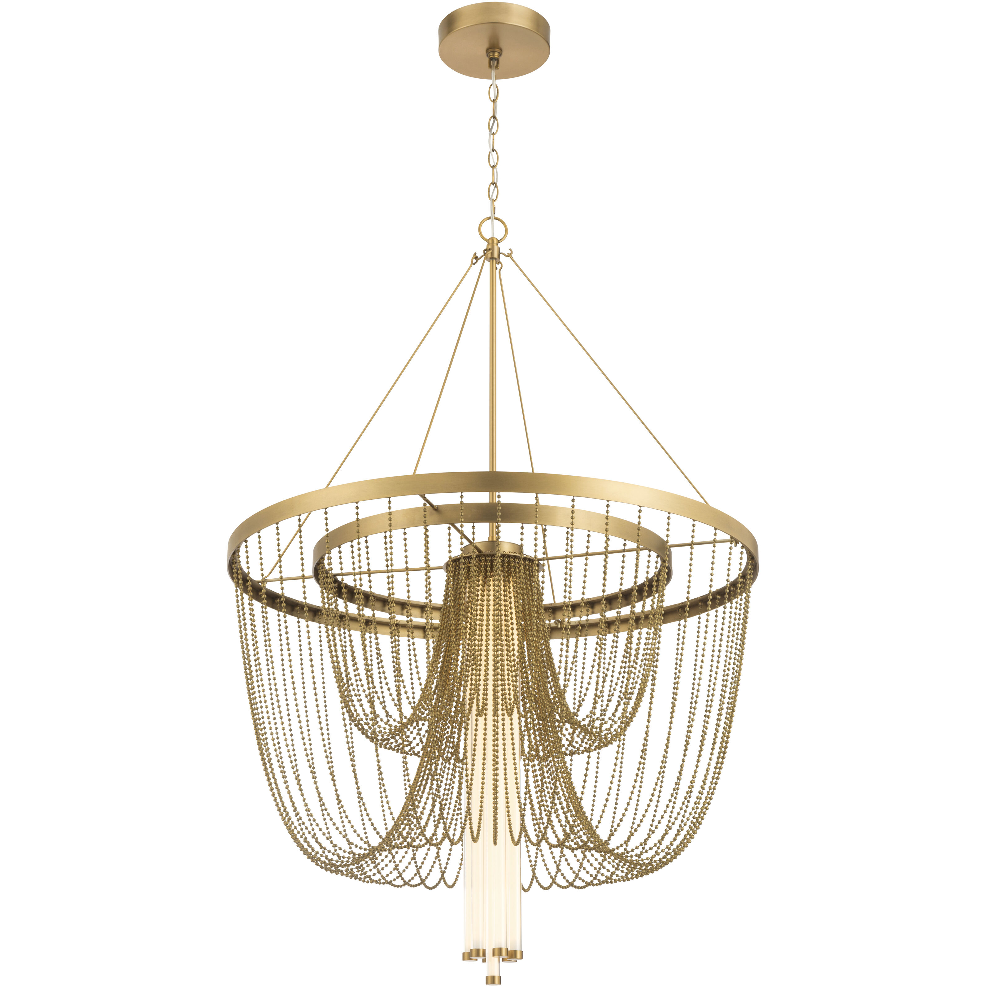 Jezelle LED 34.25 inch Legacy Brass Pendant Ceiling Light