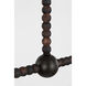 C&M by Chapman & Myers Fiona 2 Light 60 inch Aged Iron Linear Chandelier Ceiling Light