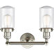 Franklin Restoration Dover LED 14 inch Brushed Satin Nickel Bath Vanity Light Wall Light in Seedy Glass, Franklin Restoration