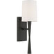 Trenton Bath Sconce Wall Light in Black Forged