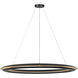 C&M by Chapman & Myers Cielo LED 42 inch Midnight Black Chandelier Ceiling Light