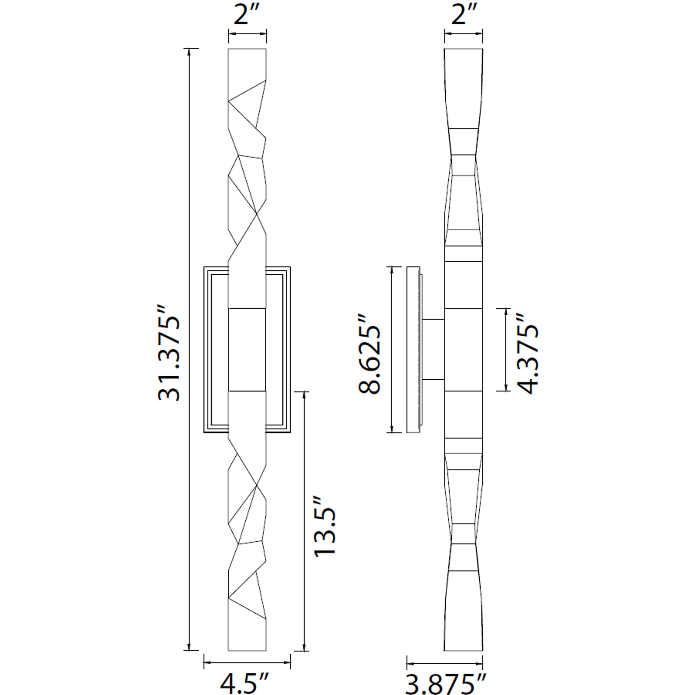 Mamadim 2 Light 4.5 inch Matte White Wall Sconce Wall Light