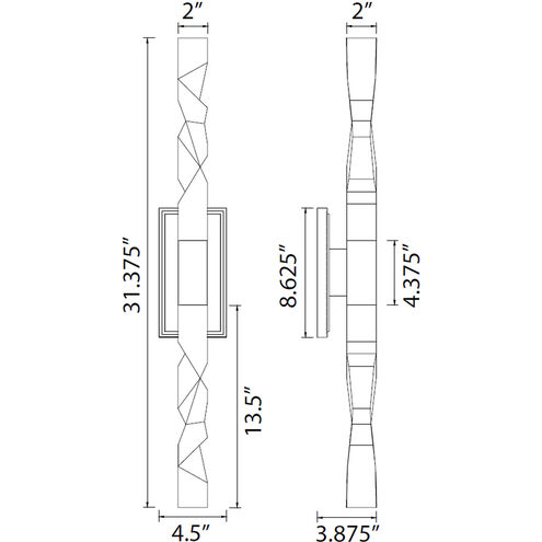 Mamadim 2 Light 4.5 inch Matte White Wall Sconce Wall Light