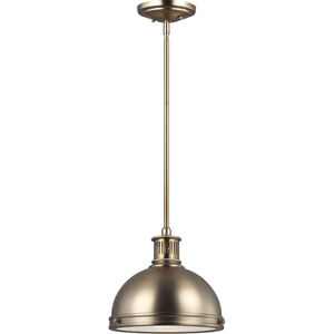 Pratt Street Metal 1 Light 9.5 inch Satin Brass Pendant Ceiling Light