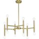 Arya 12 Light 24.12 inch Brushed Gold Chandelier Ceiling Light, Design Series