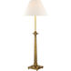 Chapman & Myers Swedish Column 34 inch 60.00 watt Antique-Burnished Brass Buffet Lamp Portable Light in Linen