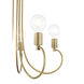 Bari 5 Light 25 inch Antique Brass Chandelier Ceiling Light