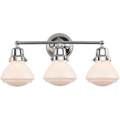 Aditi Olean 3 Light 22.75 inch Polished Chrome Bath Vanity Light Wall Light, Aditi