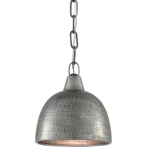 Earthshine 1 Light 8 inch Blackened Steel Pendant Ceiling Light, Small