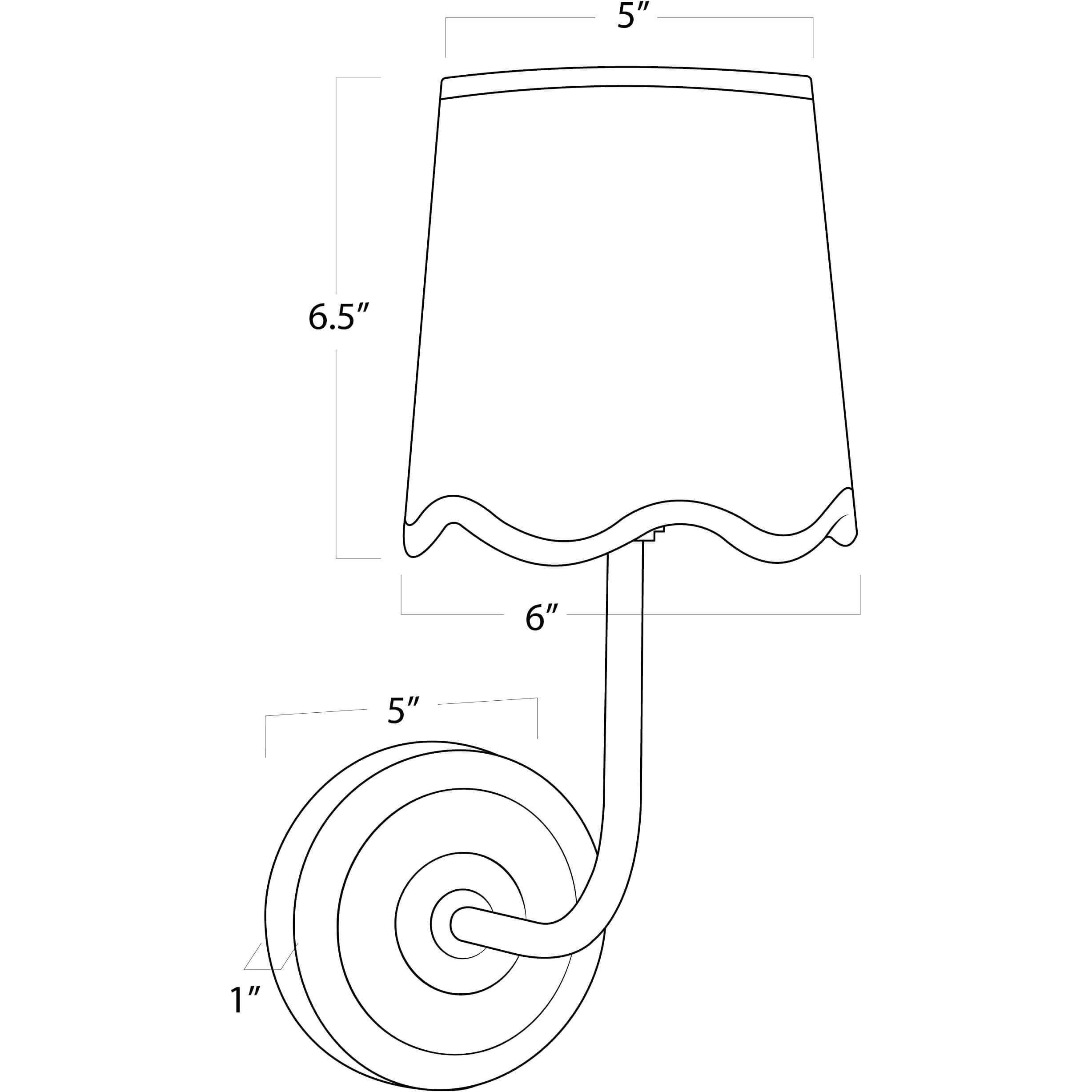 Ariel Wall Sconce Wall Light in Natural Brass