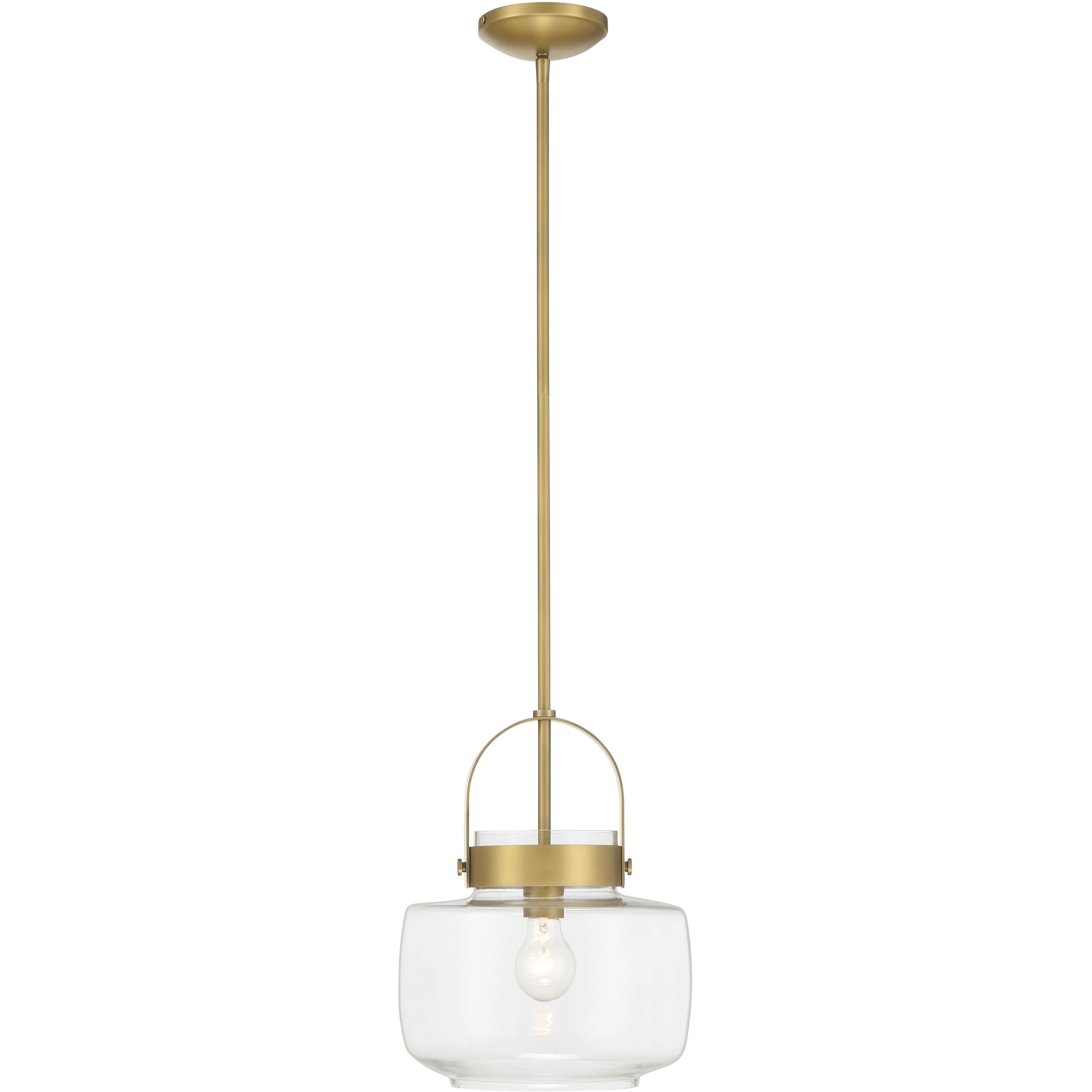 Wickglow 1 Light 11 inch Legacy Brass Pendant Ceiling Light