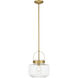 Wickglow 1 Light 11 inch Legacy Brass Pendant Ceiling Light