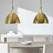 Sean Lavin Sospeso Line-Voltage Pendant Ceiling Light in Natural Brass