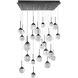 Beyond Quest LED 28 inch Black Multi-Light Pendant Ceiling Light, Square Canopy