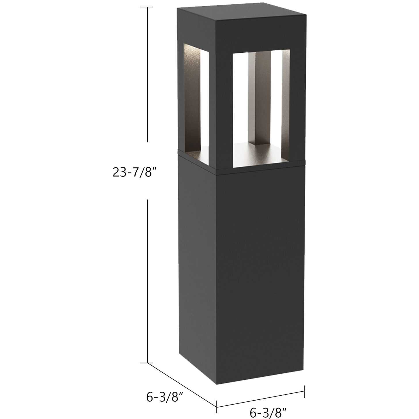 Sonoma 120-277V 24.00 watt Black Exterior Bollard