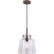 Milone LED 10 inch Textured Rustic Bronze Pendant Ceiling Light