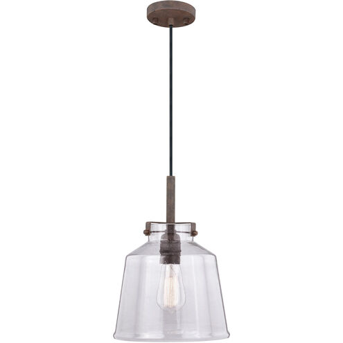 Milone 1 Light 10 inch Textured Rustic Bronze Pendant Ceiling Light