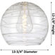 Edison Athens Deco Swirl LED 14 inch Brushed Satin Nickel Pendant Ceiling Light