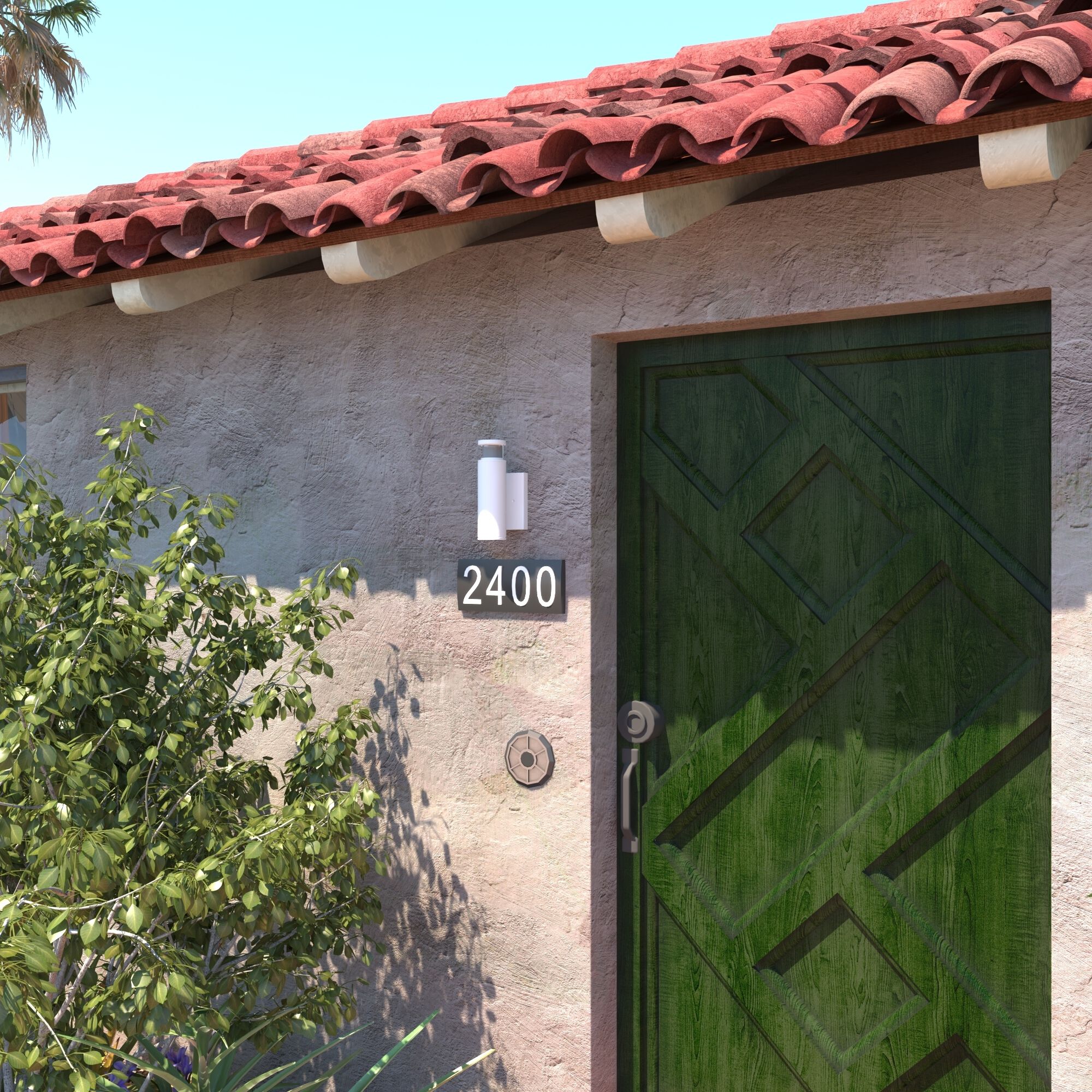 Chiasso Textured White Outdoor Motion Sensor