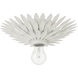 Broche 1 Light 11 inch Matte White Flush Ceiling Light