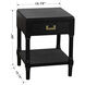 Samantha 20 X 15.75 inch Black and Antique Gold Accent Table
