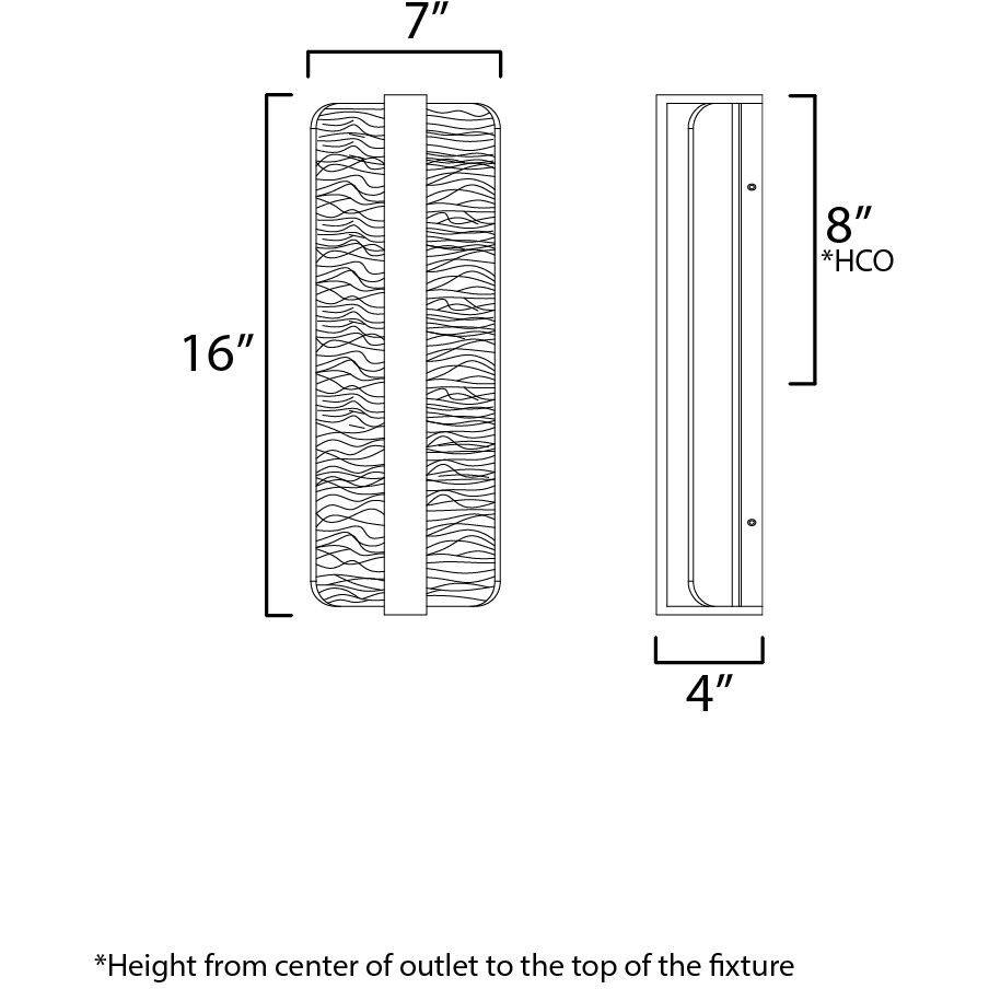 Terra LED 16 inch Architectural Bronze Outdoor Wall Mount