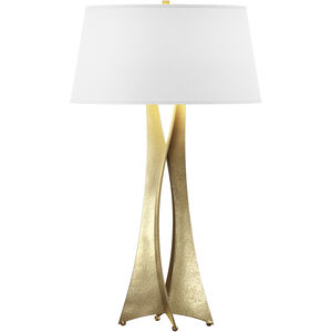 Moreau 33.4 inch 150.00 watt Modern Brass Table Lamp Portable Light in Natural Anna, Tall