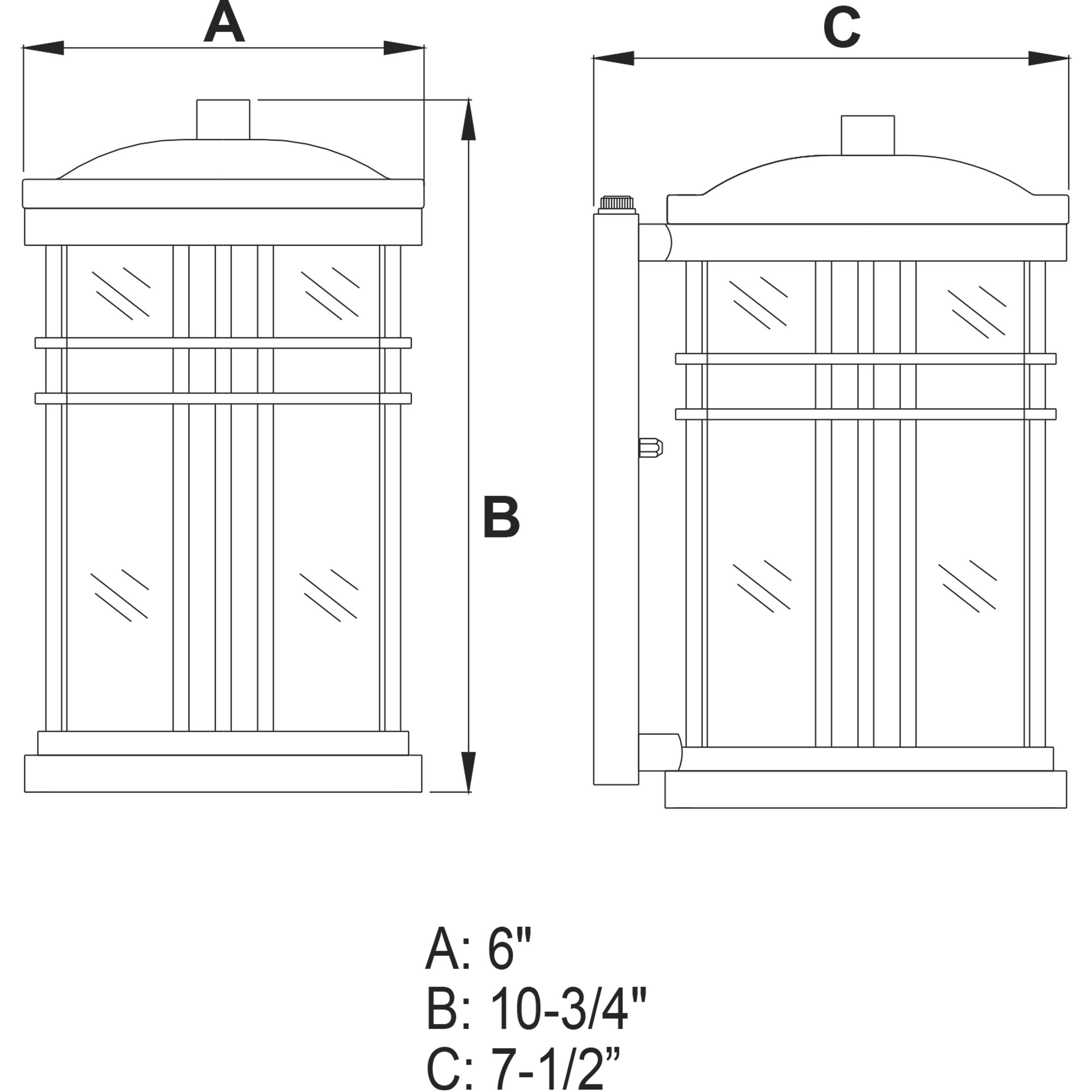 Wrightwood LED 10.75 inch Vintage Black Outdoor Wall
