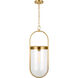 C&M by Chapman & Myers Blaine 1 Light 11.5 inch Burnished Brass Pendant Ceiling Light