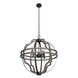 Stone Creek 8 Light 25.5 inch Noble Bronze and White Washed Oak Pendant Ceiling Light