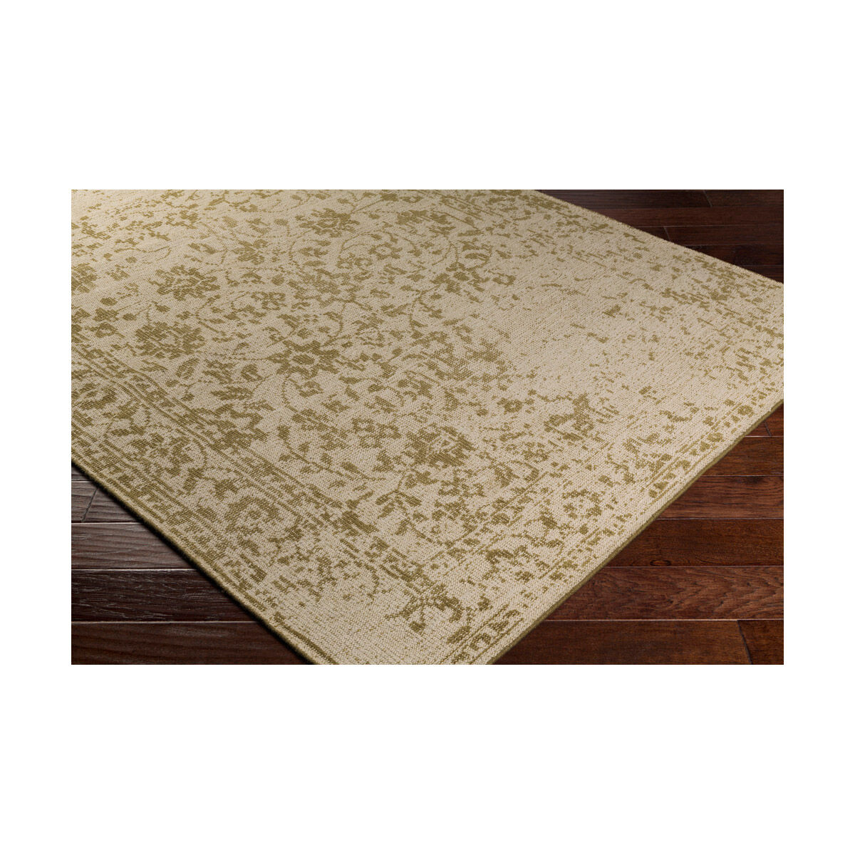 Hoboken 156 X 108 inch Green and Neutral Area Rug, Wool