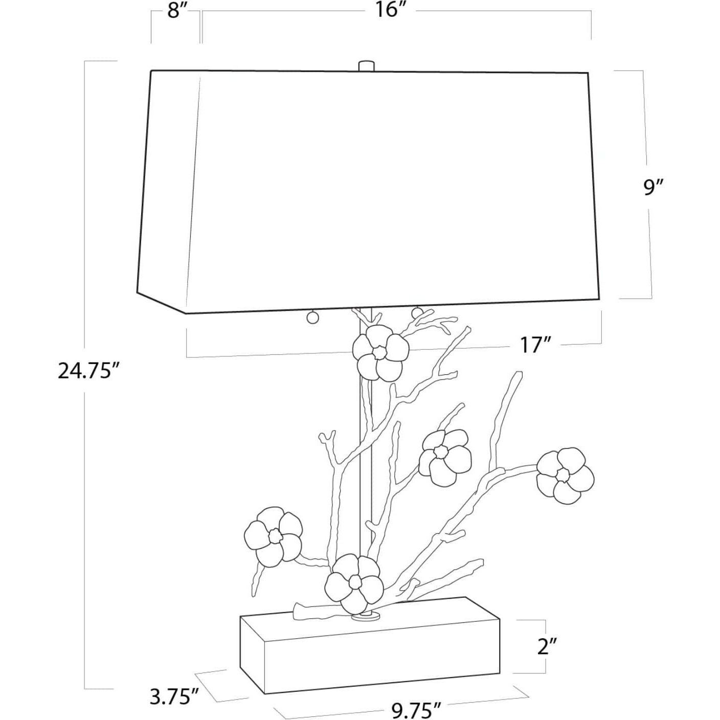 Cherise 24.75 inch 100.00 watt Gold Table Lamp Portable Light, Horizontal