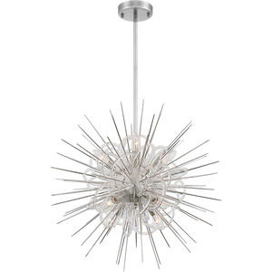 Flare 8 Light 24 inch Polished Nickel with Acrylic Chandelier Ceiling Light 