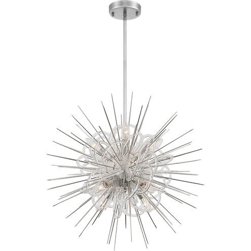 Flare 8 Light 24 inch Polished Nickel with Acrylic Chandelier Ceiling Light 