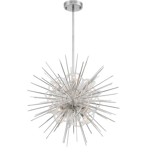 Flare 8 Light 24 inch Polished Nickel with Acrylic Chandelier Ceiling Light