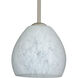 Bolla 1 Light Satin Nickel Stem Pendant Ceiling Light