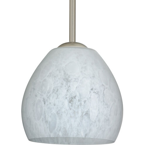 Bolla 1 Light Satin Nickel Stem Pendant Ceiling Light