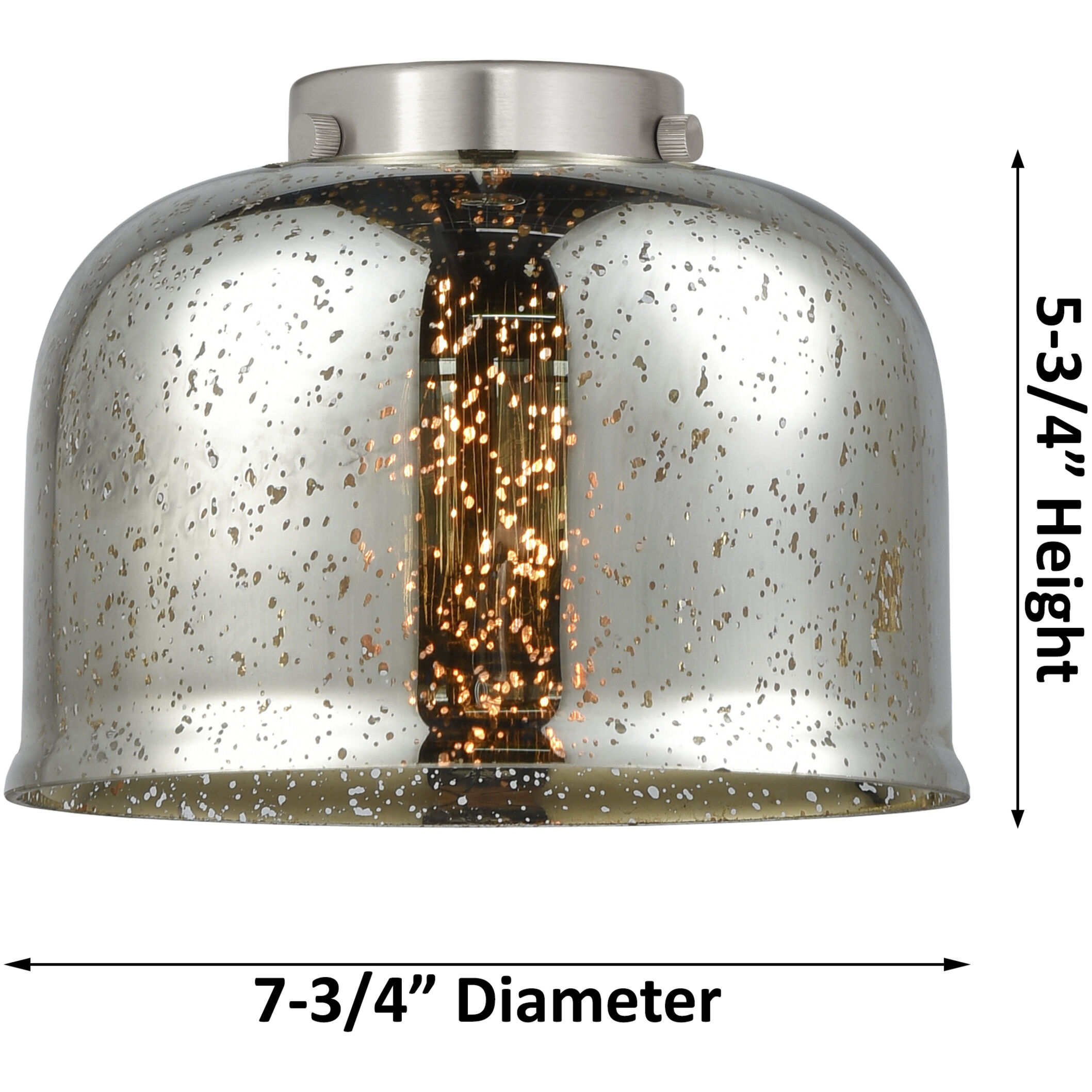 Ballston Large Bell 4 Light 48 inch Brushed Brass Island Light Ceiling Light in Plated Smoke Glass