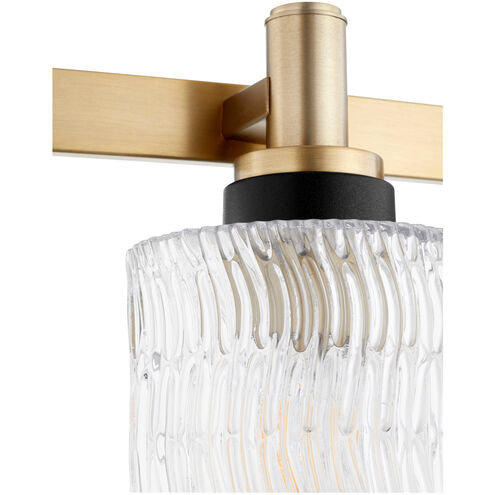 Stadium 4 Light 33 inch Aged Brass Vanity Light Wall Light