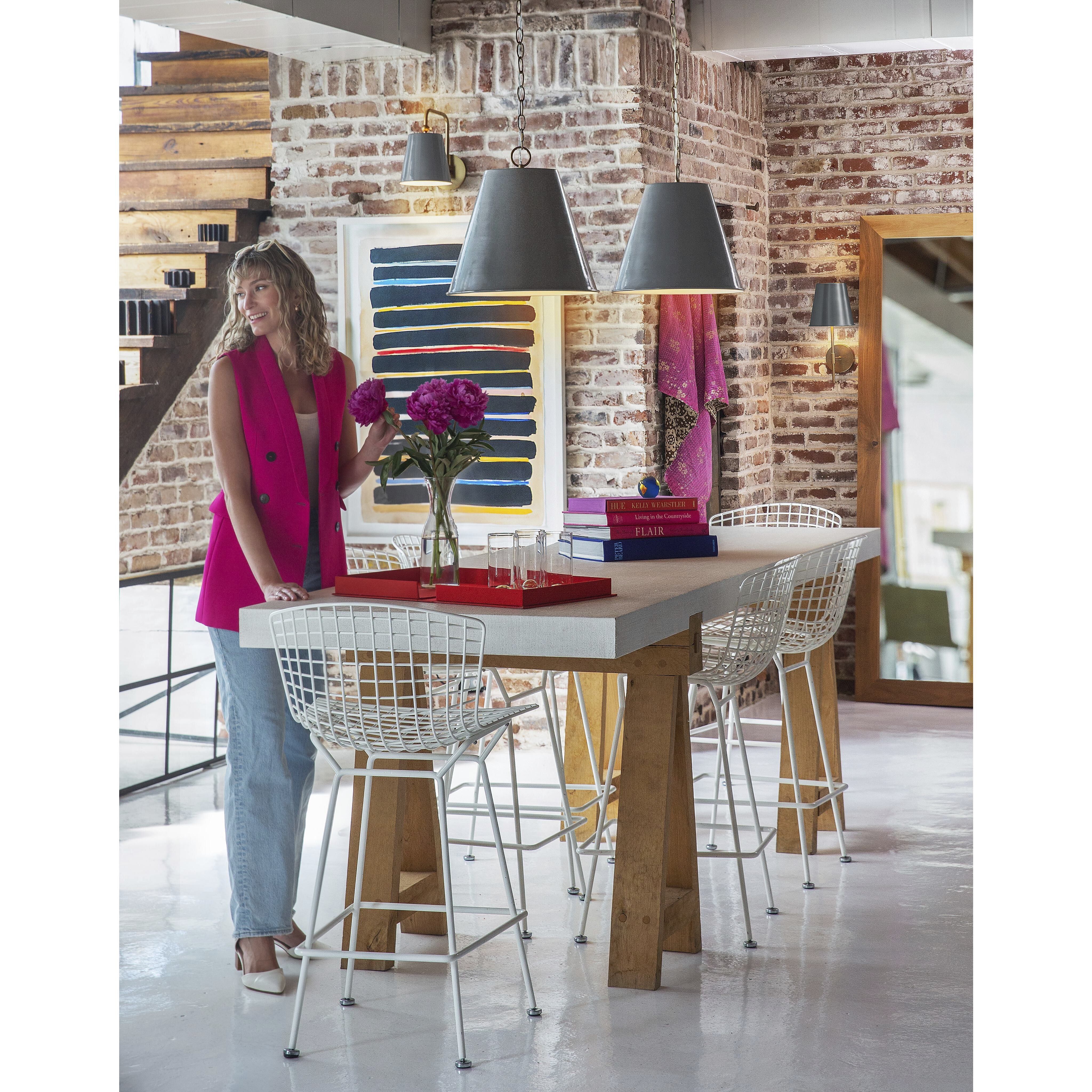 Blake LED 14 inch French Gray Pendant Ceiling Light