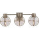Chapman & Myers Gracie LED 24.5 inch Antique Nickel Triple Bath Sconce Wall Light