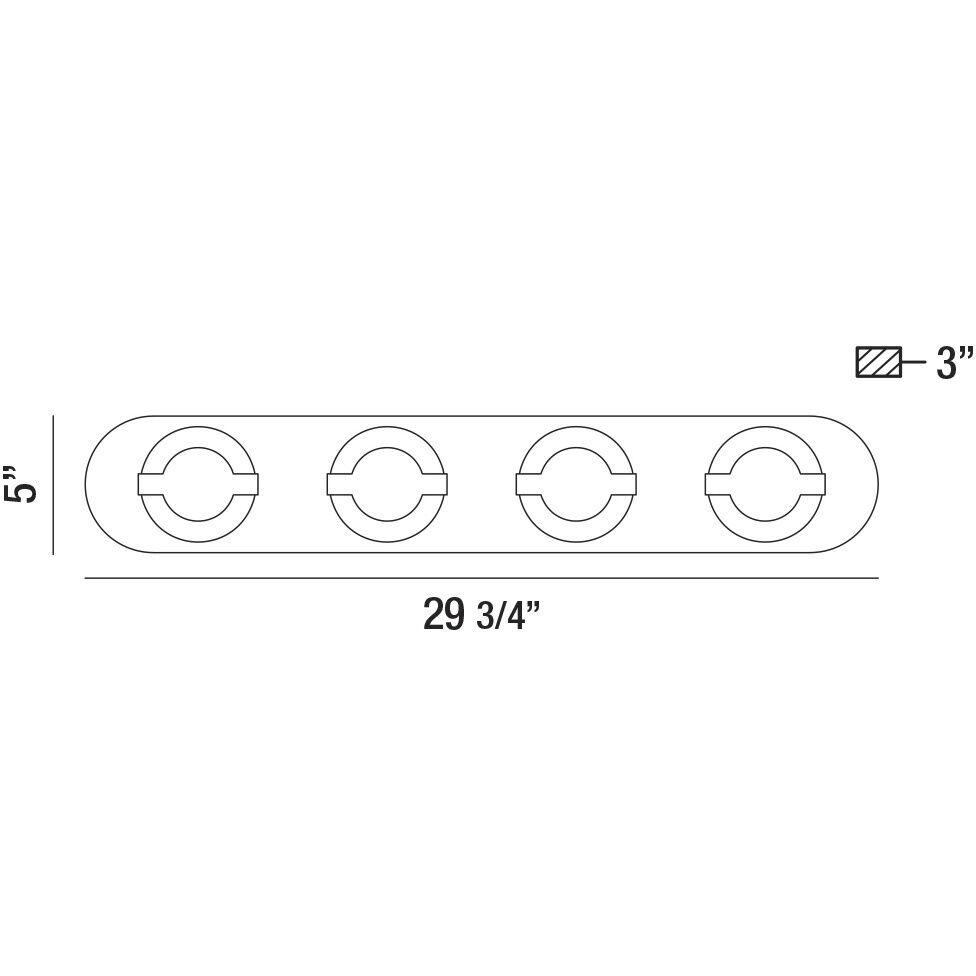 Balewood LED 29 inch Chrome Vanity Light Wall Light