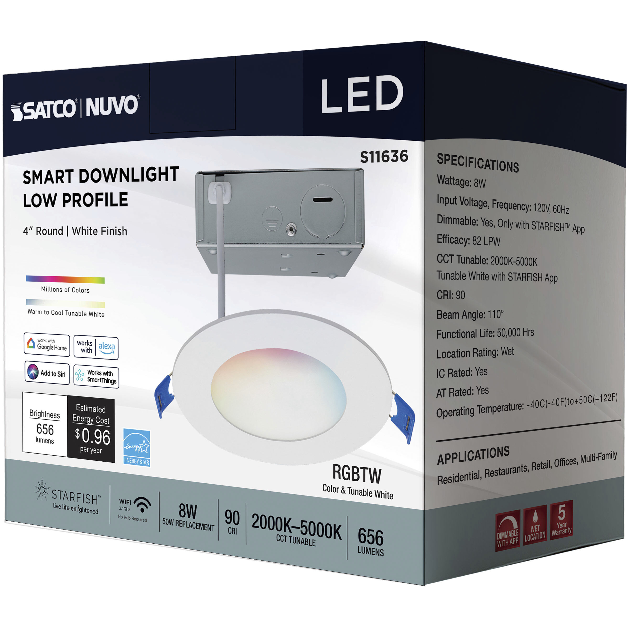 Starfish Integrated LED White Recessed