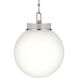 Andorra 1 Light Polished Nickel Pendant Ceiling Light
