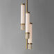 Travertine LED 7.75 inch Travertine and Gold Multi-Light Pendant Ceiling Light