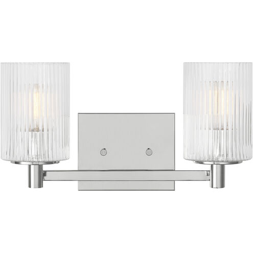 Lando 2 Light 14.25 inch Chrome Wall Bath Fixture Wall Light